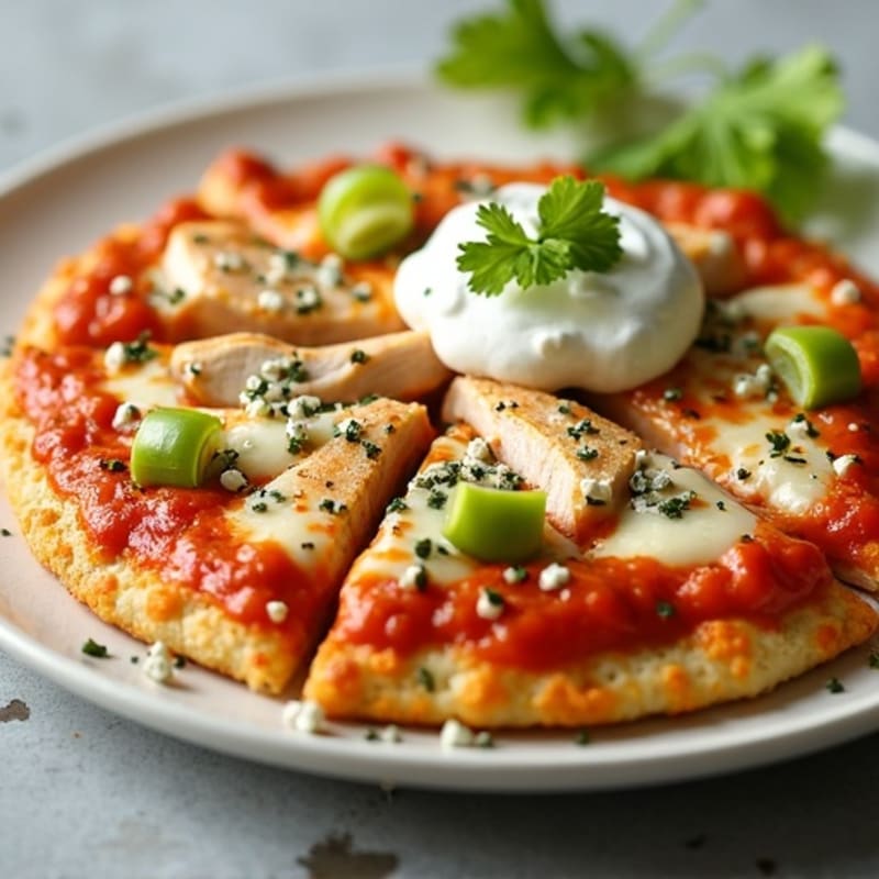 Crispy Buffalo Chicken Pizza