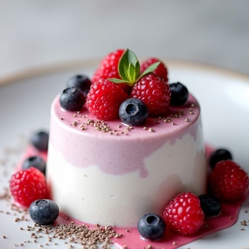 Silky Greek Yogurt Protein Mousse with Mixed Berries