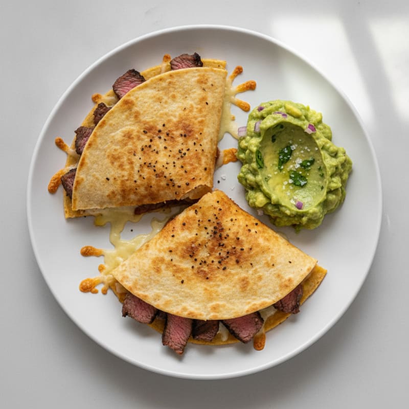 Carne Asada Quesadillas with Guacamole