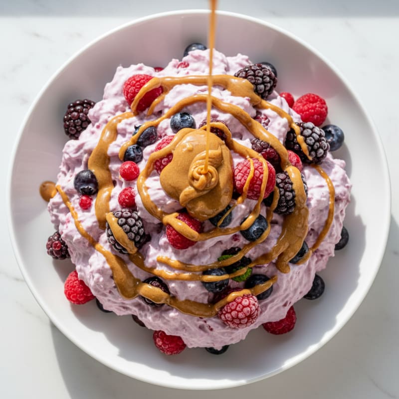 Silky Greek Yogurt Protein Mousse with Mixed Berries