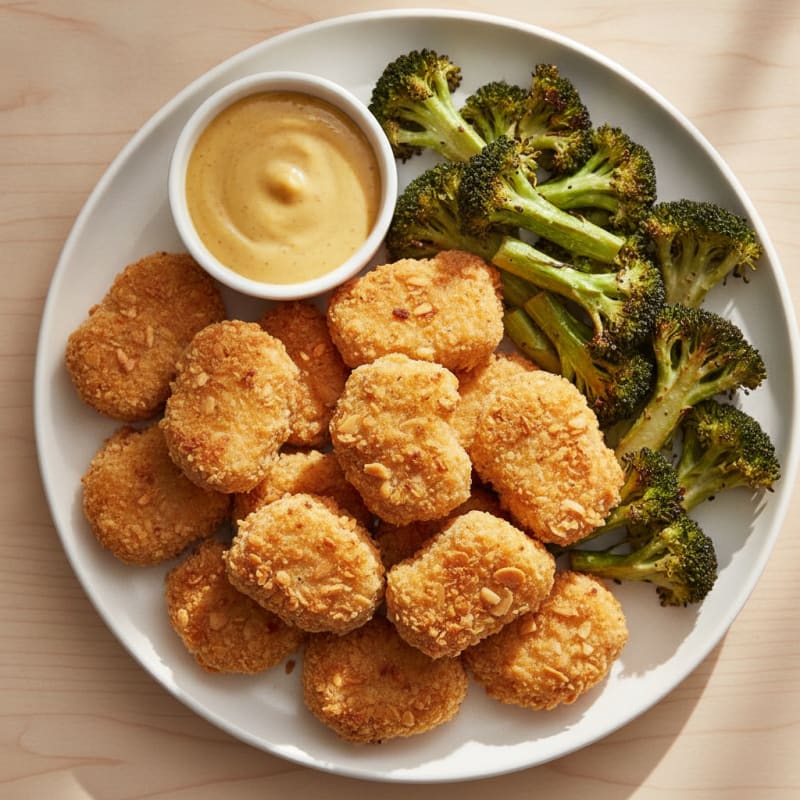 Baked Chicken Nuggets with Honey Mustard