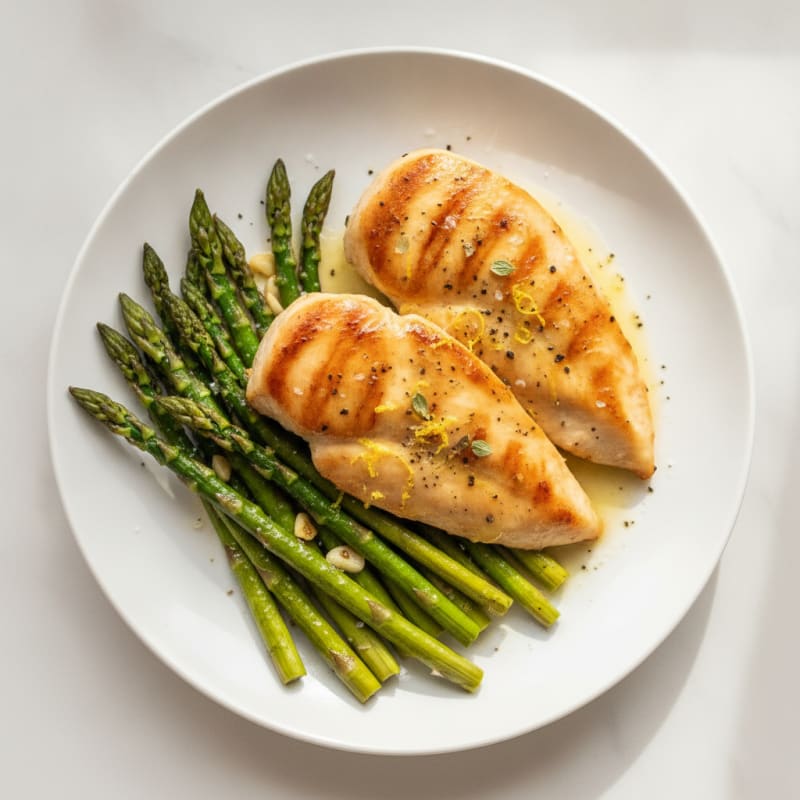 Lemon Herb Chicken with Roasted Asparagus