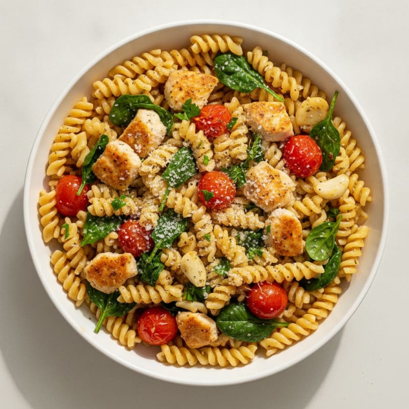Garlic Herb Fusilli Pasta