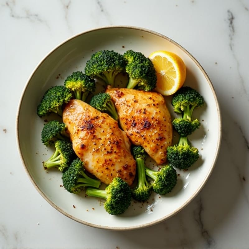 Sheet Pan Lemon Garlic Chicken and Roasted Broccoli