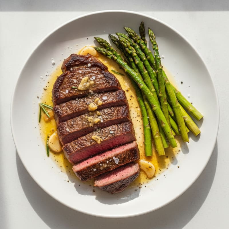 Pan-Seared Beef Steak with Garlic Butter
