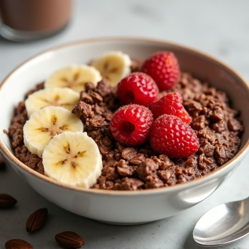 Fudgy Dark Chocolate Protein Oatmeal