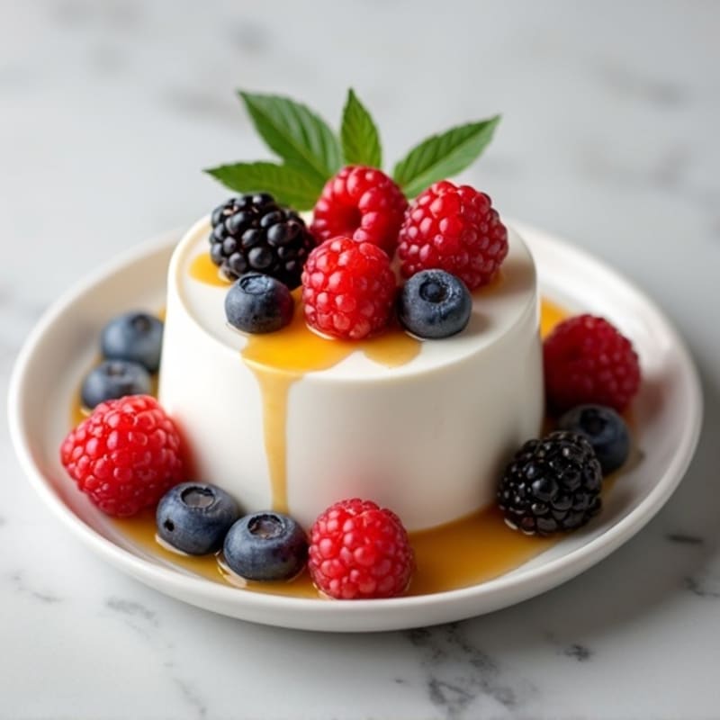 Creamy Greek Yogurt with Protein Powder and Fresh Berries