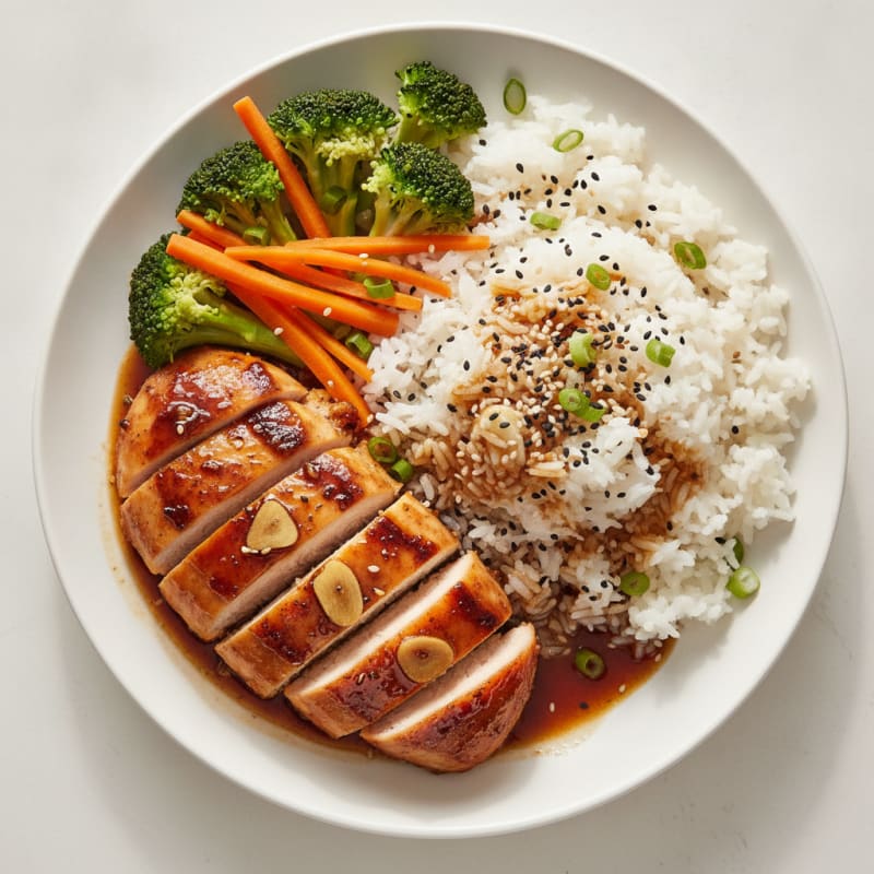 Teriyaki Glazed Chicken with Sesame Rice