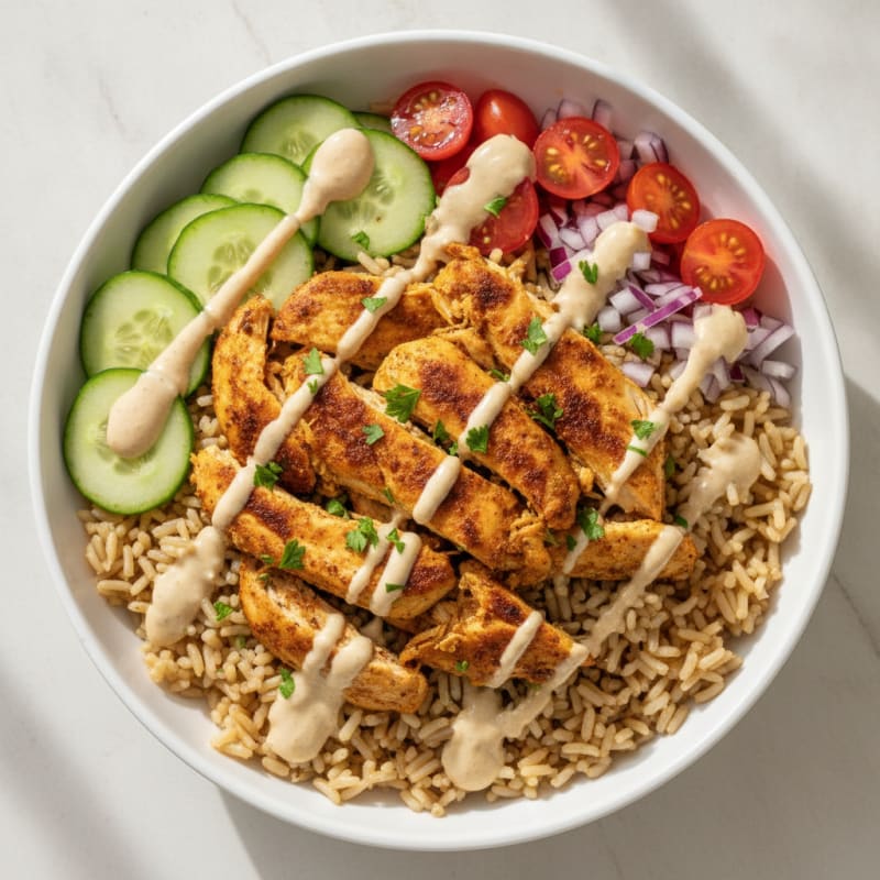 Chicken Shawarma Rice Bowl