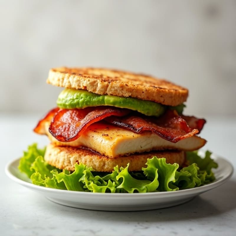 Crispy Turkey Bacon & Avocado Lettuce Stack