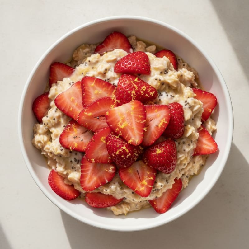 Strawberry Shortcake Overnight Oats