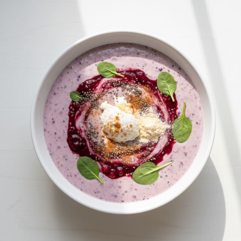 Berry Cottage Cheese Protein Smoothie