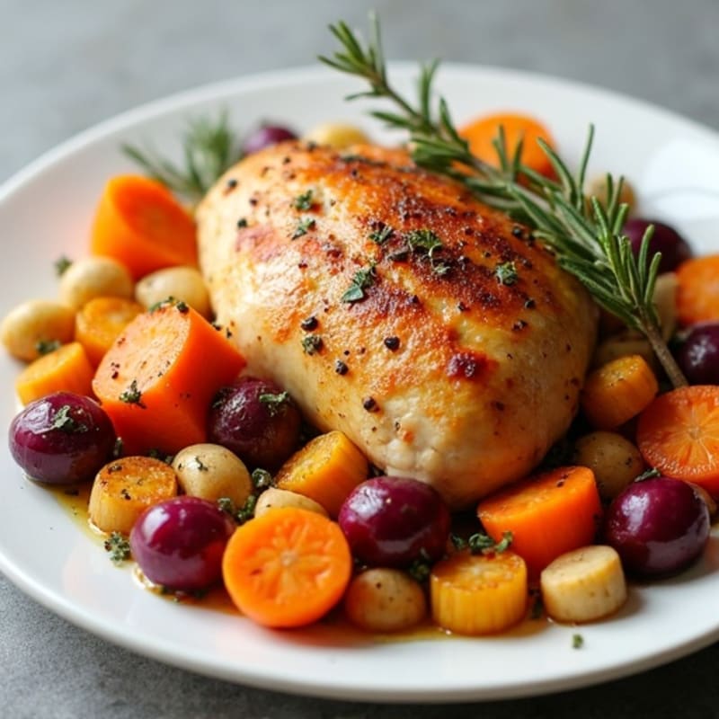 Roasted Chicken and Root Vegetable Medley