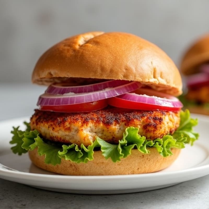 Pan-Seared Cajun Ranch Chicken Burgers
