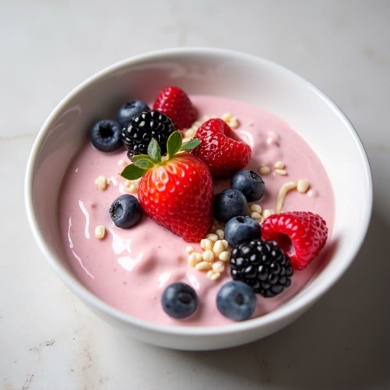 Silky Protein Yogurt with Mixed Berries