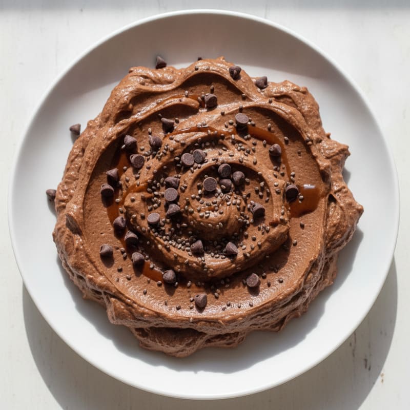 Silky Chocolate Protein Mousse with Chia Seeds