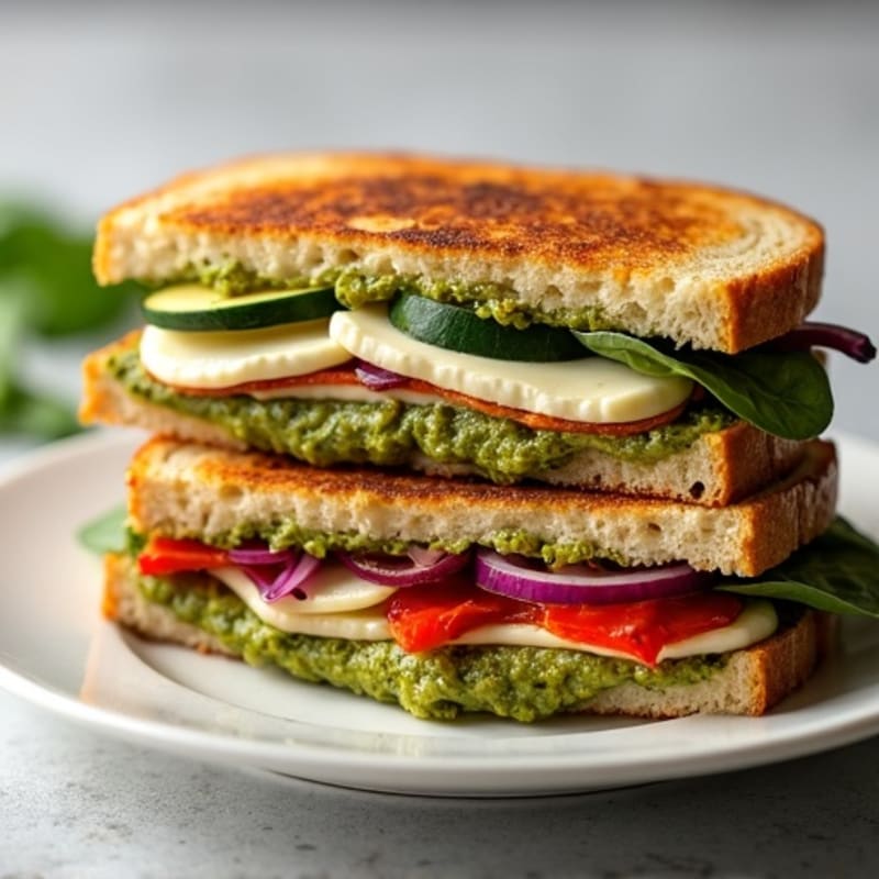 Herb-Roasted Vegetable Pesto Panini
