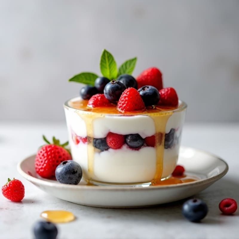 Greek Yogurt Protein Parfait with Berries