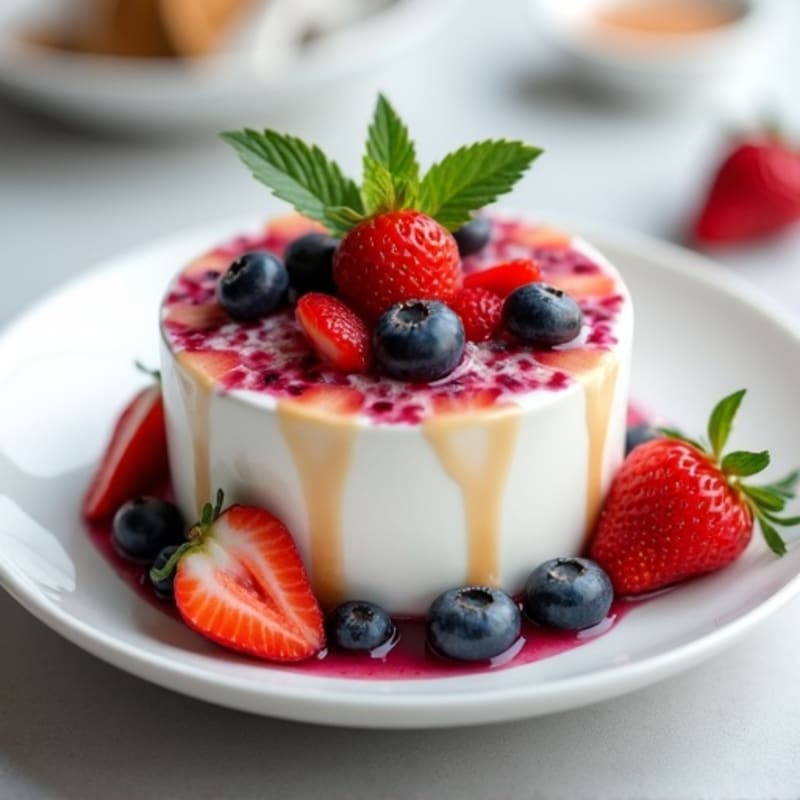 Silky Greek Yogurt Protein Pudding with Berries