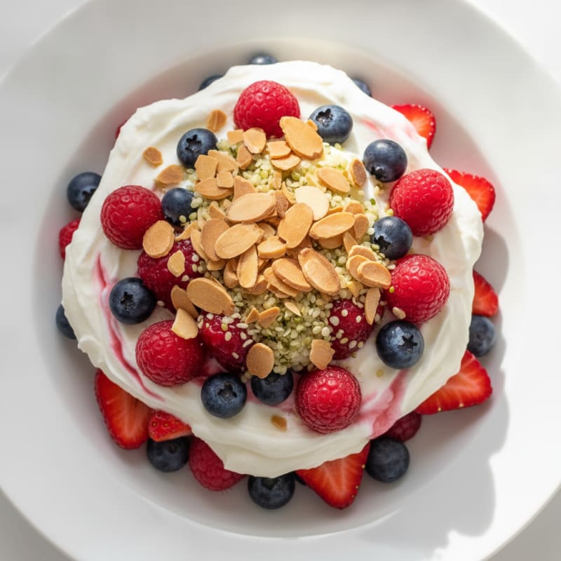 Greek Yogurt Protein Parfait with Mixed Berries