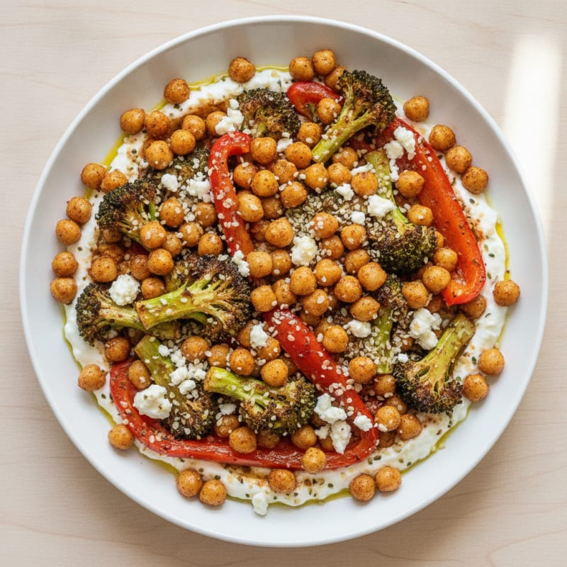 Roasted Vegetable and Chickpea Bowl