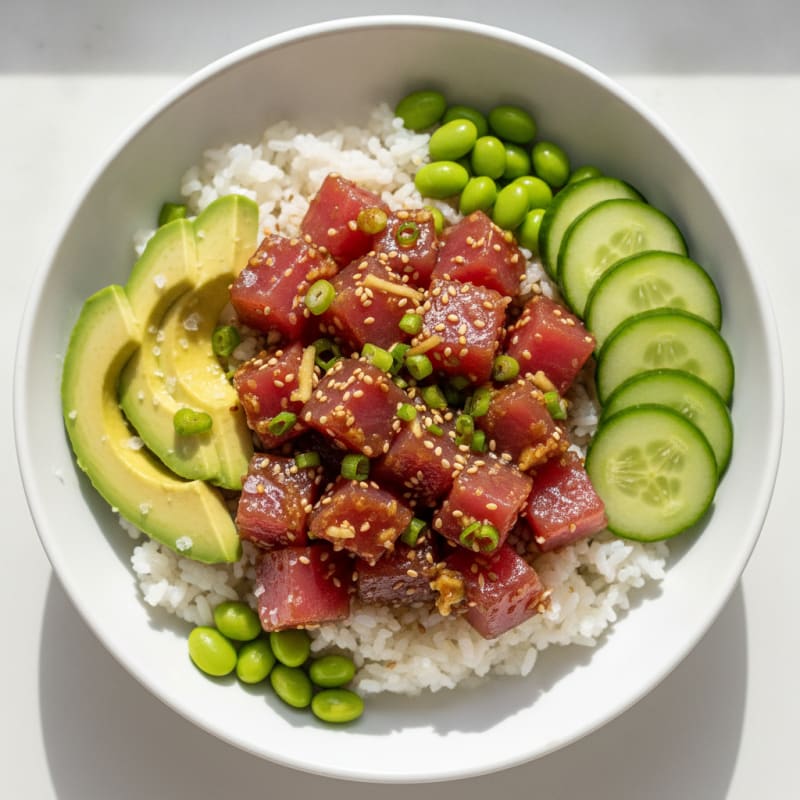 Ahi Tuna Hawaiian Poke Bowl