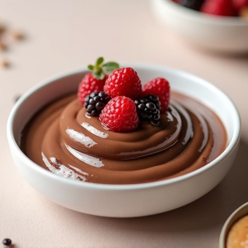 Silky Chocolate Protein Pudding with Greek Yogurt