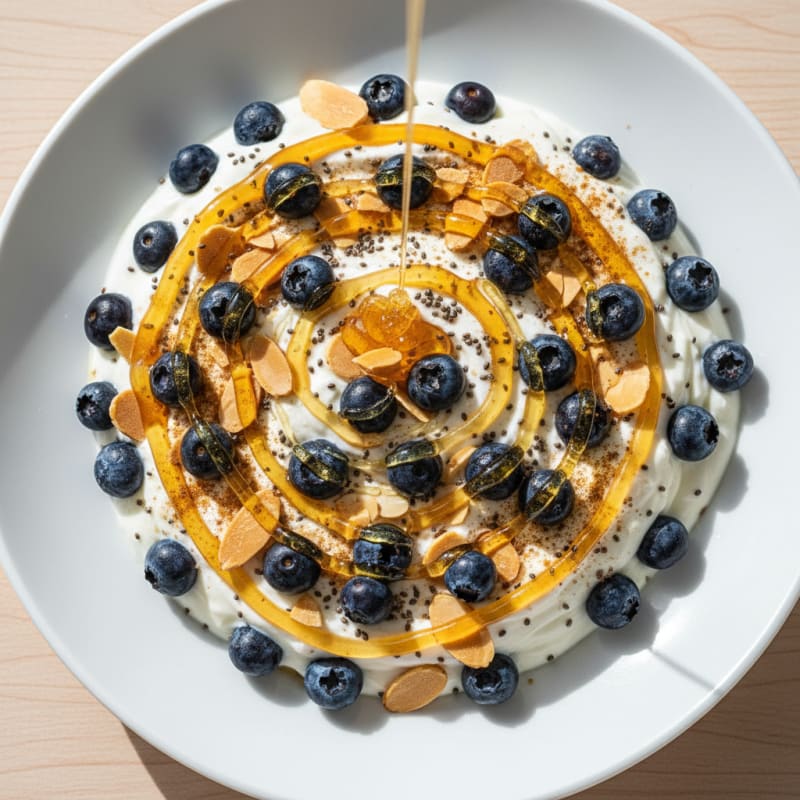 Greek Yogurt Protein Parfait with Berries and Almonds