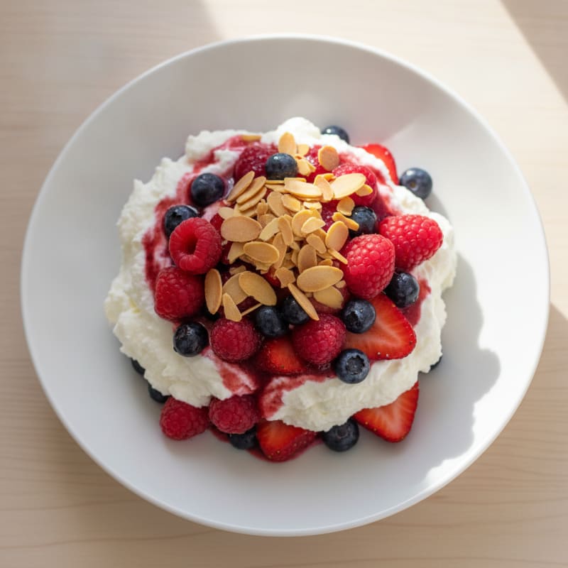 Greek Yogurt Protein Parfait with Mixed Berries