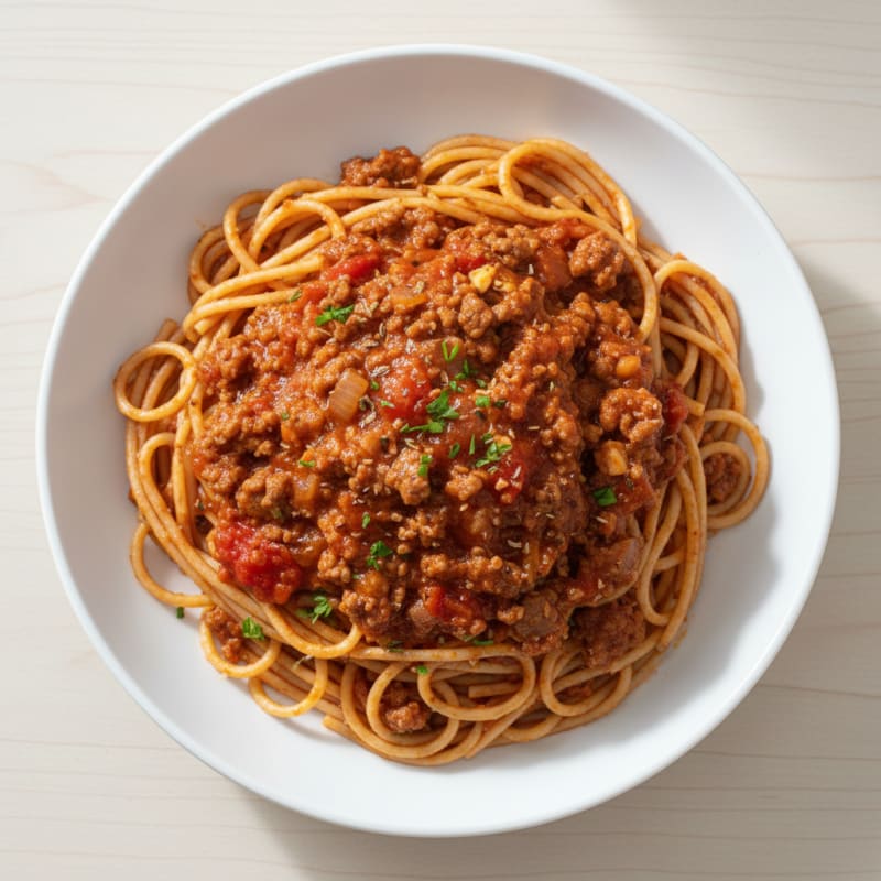 Classic Spaghetti with Rich Meat Sauce