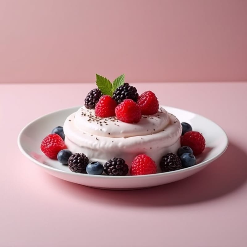 Silky Greek Yogurt Protein Mousse with Fresh Berries