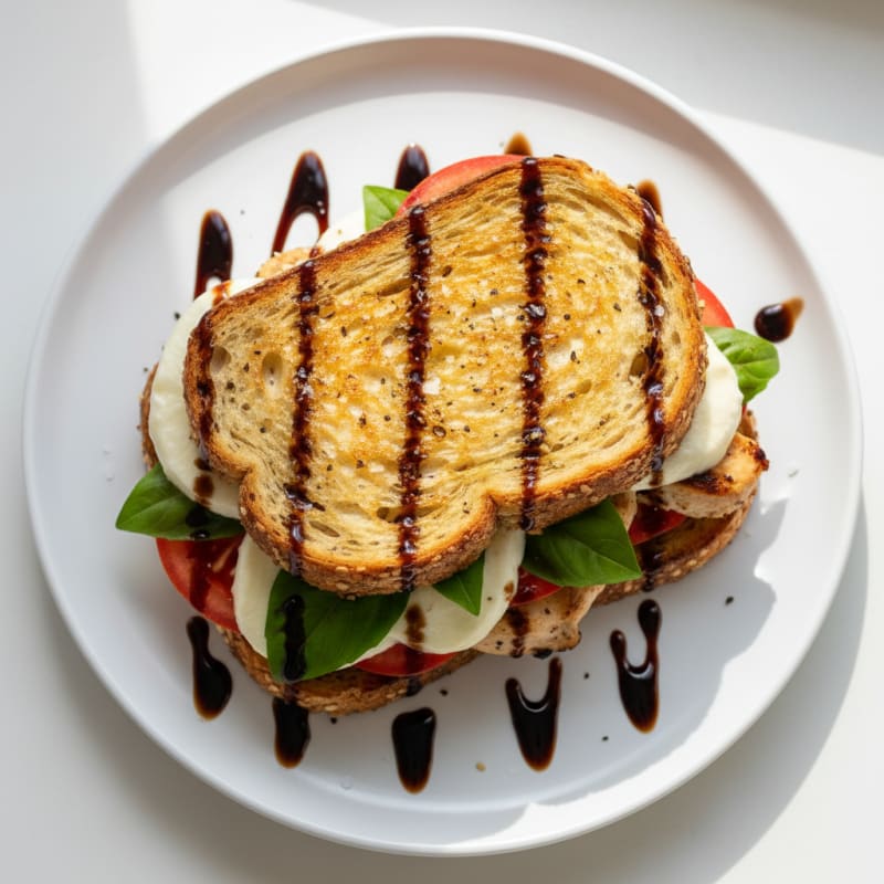 Grilled Caprese Sandwich with Balsamic Glaze