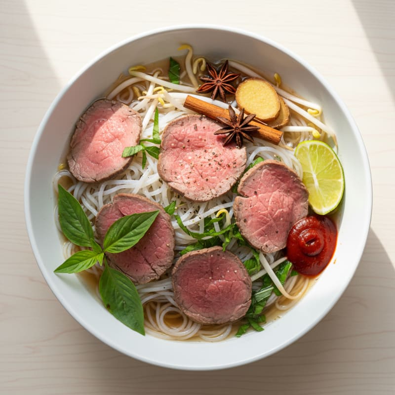 Tender Beef Pho with Aromatic Broth