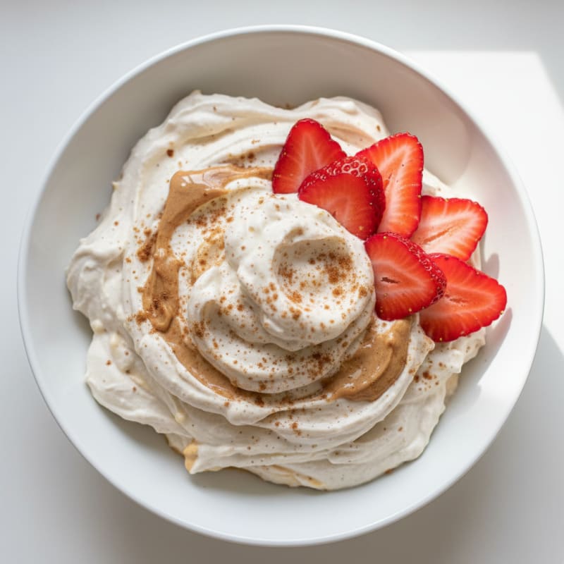 High Protein Greek Yogurt Mousse with Berries