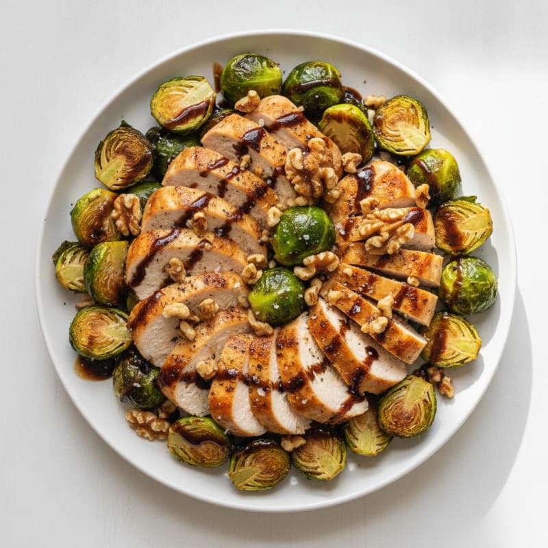 Balsamic-Glazed Brussels Sprouts with Toasted Walnuts