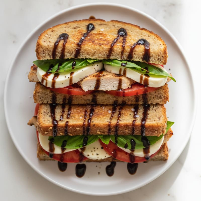 Grilled Caprese Sandwich with Balsamic Glaze