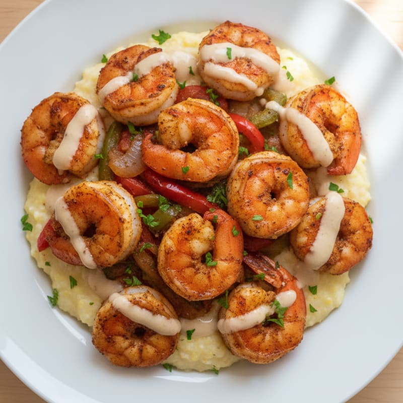 Cajun Shrimp with Creamy Grits