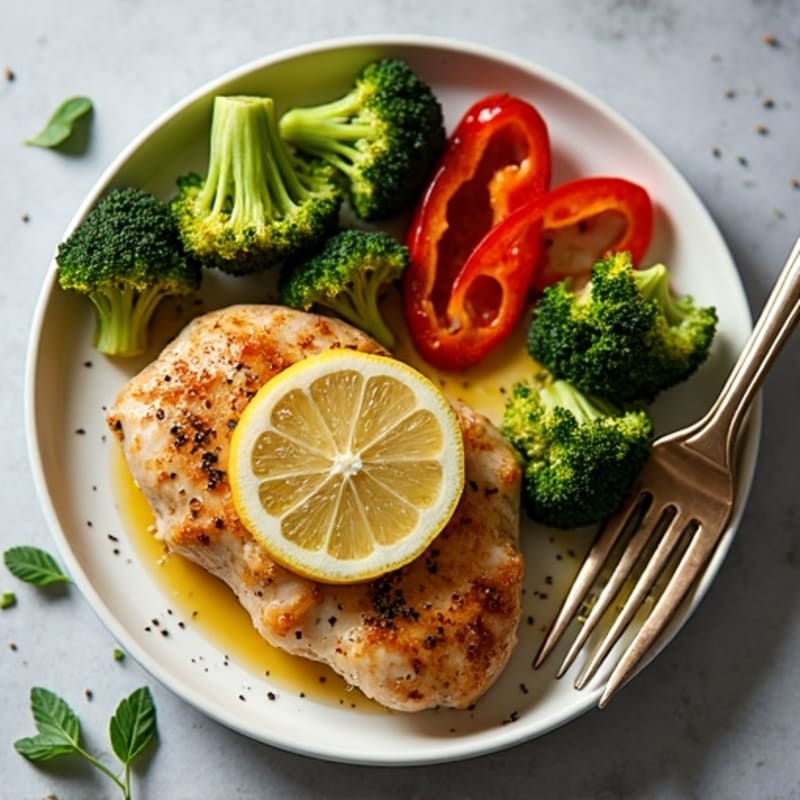 Sheet Pan Lemon Herb Chicken with Crispy Roasted Broccoli and Bell Peppers