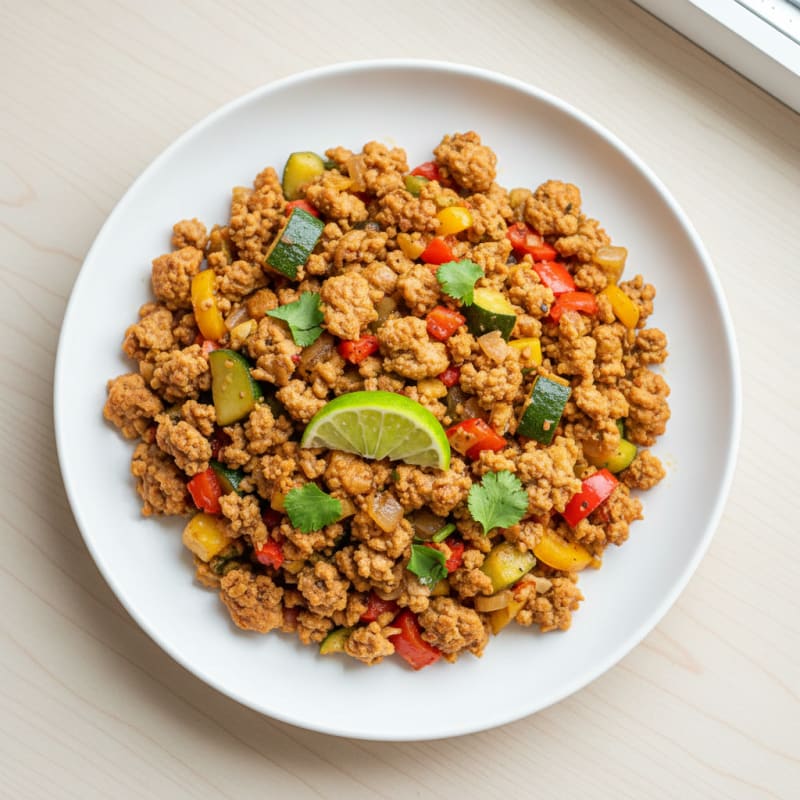 Zesty Ground Turkey and Vegetable Skillet