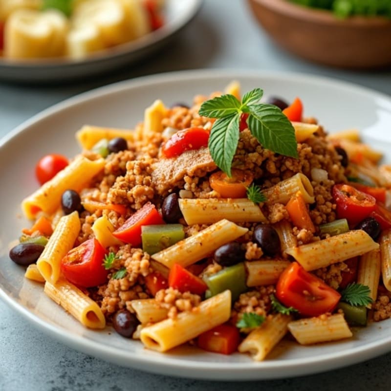 Spicy Turkey Taco Pasta Skillet