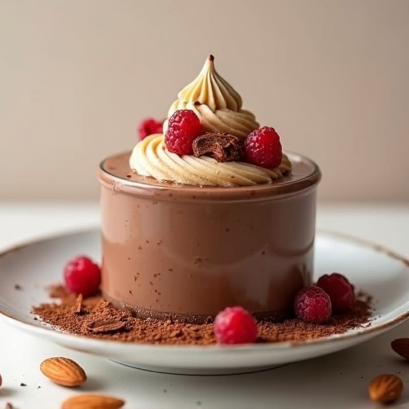 Silky Chocolate Protein Pudding with Almond Butter Swirl