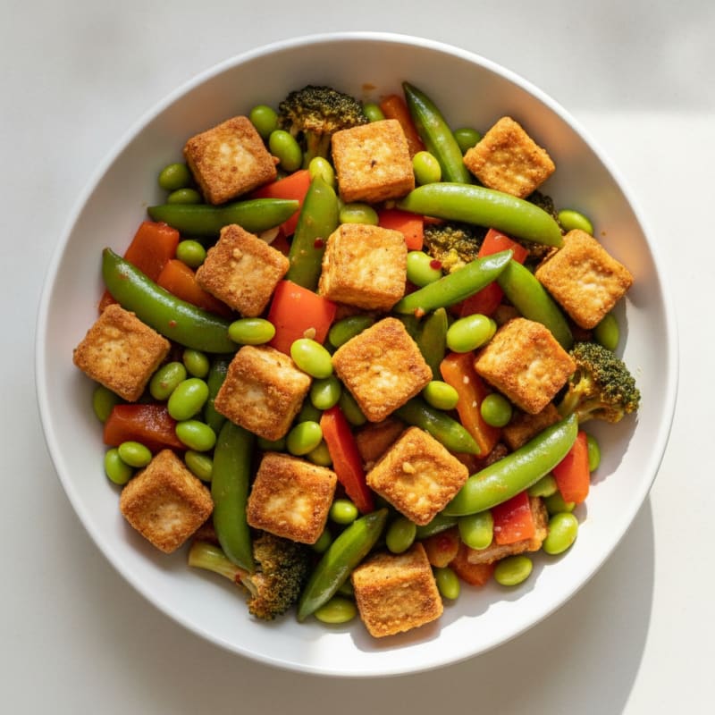 Ginger-Garlic Tofu Stir-Fry with Vegetables