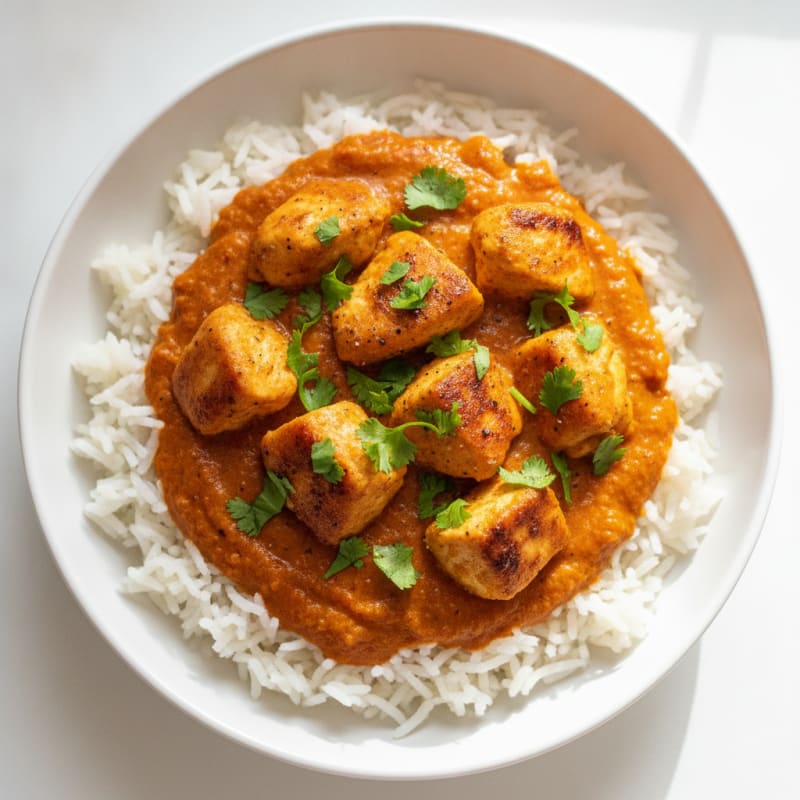 Indian Spiced Chicken with Tomato Cream Sauce