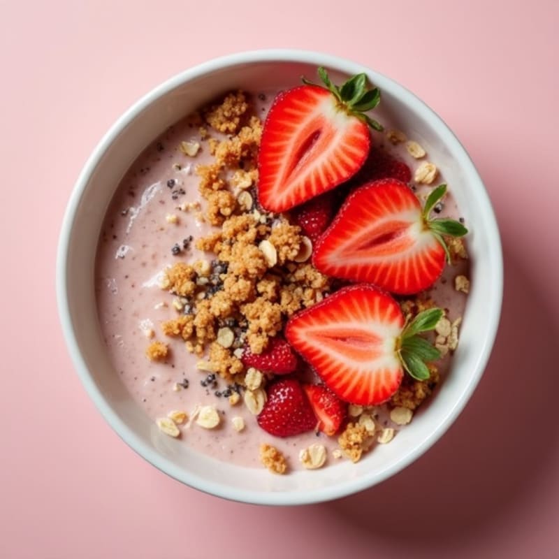 Creamy Strawberry Crumble Overnight Oats