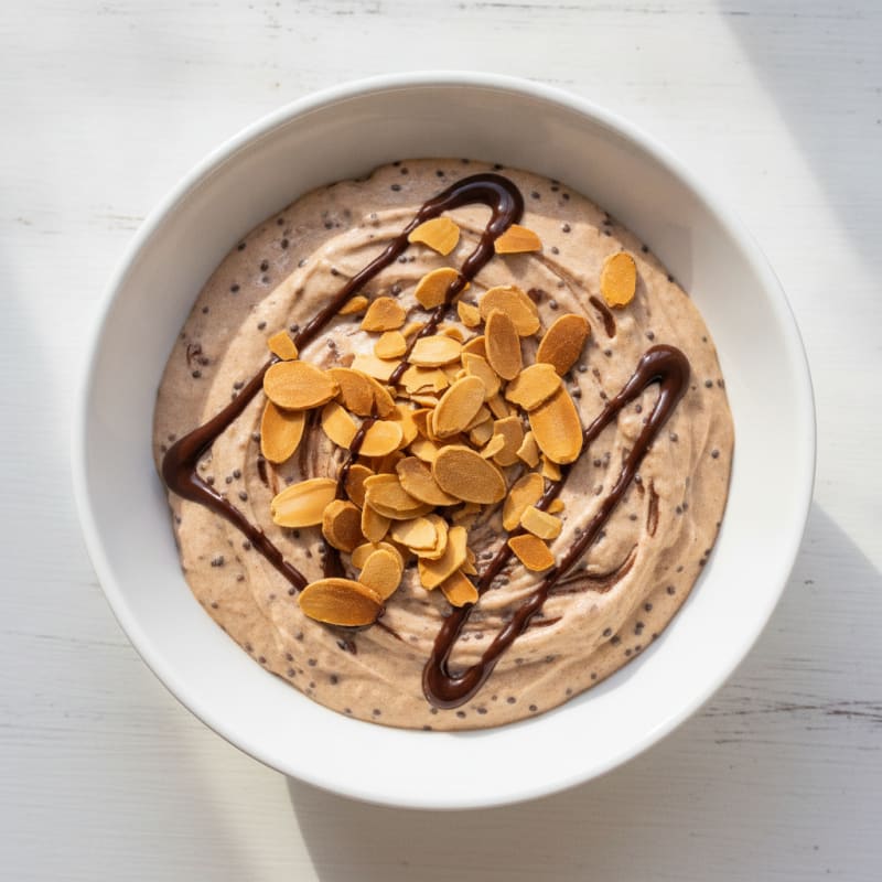 Greek Yogurt Protein Mousse with Cocoa and Chia