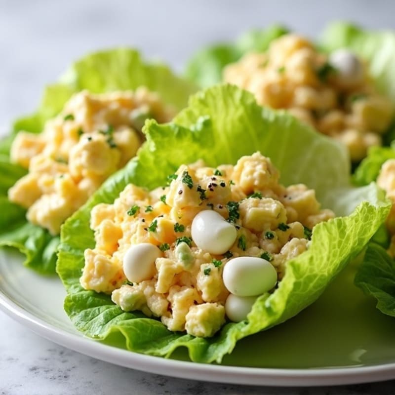 Creamy Egg Salad Lettuce Wraps