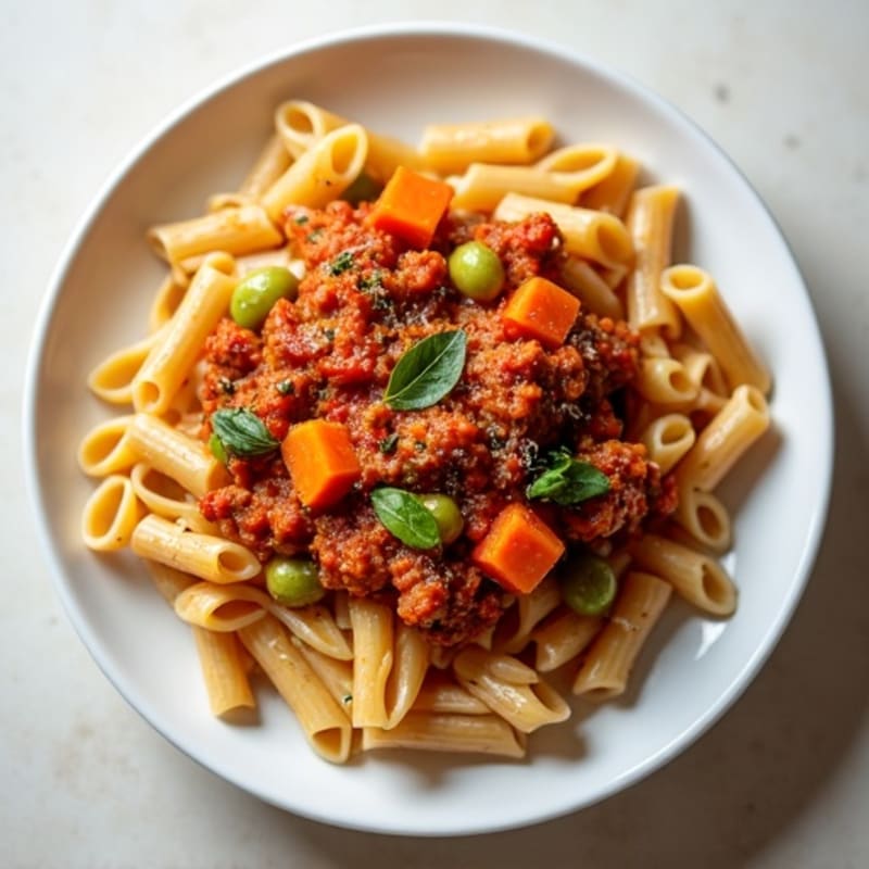Savory Lean Turkey Bolognese with Whole Wheat Pasta