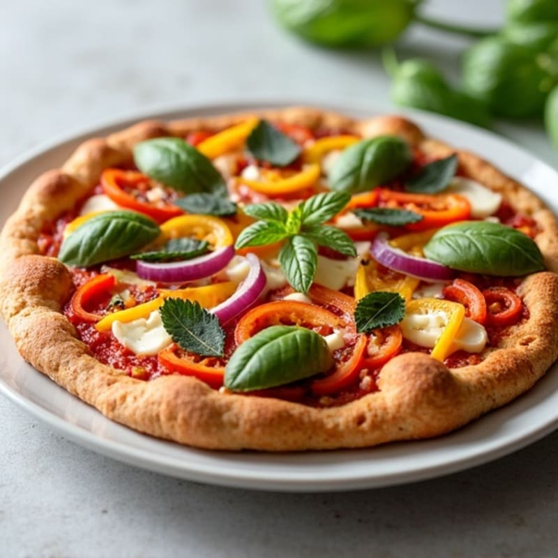 Crispy Whole Wheat Chicken & Fresh Veggie Pizza