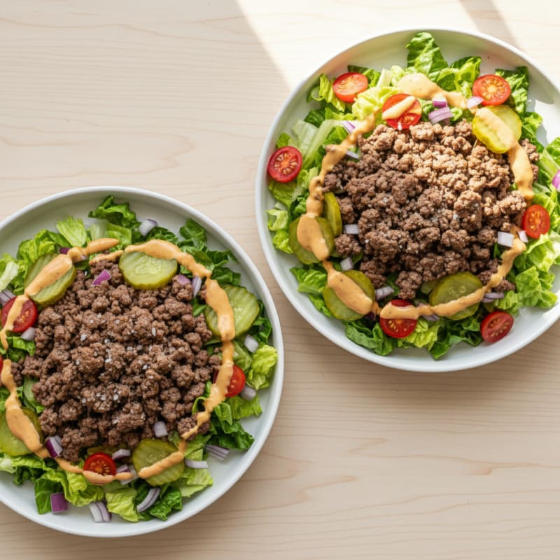 Creamy Big Mac Beef Bowls
