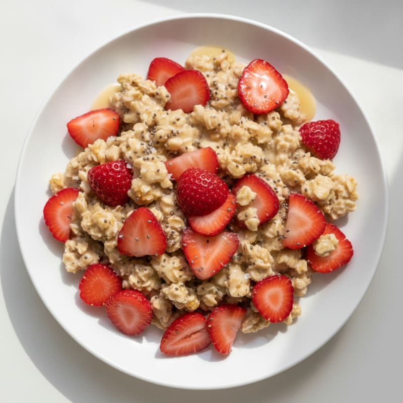 Strawberry Shortcake Overnight Oats